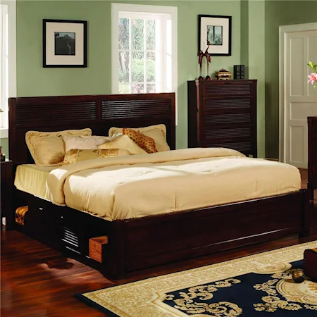 King Contemporary Captain's Bed